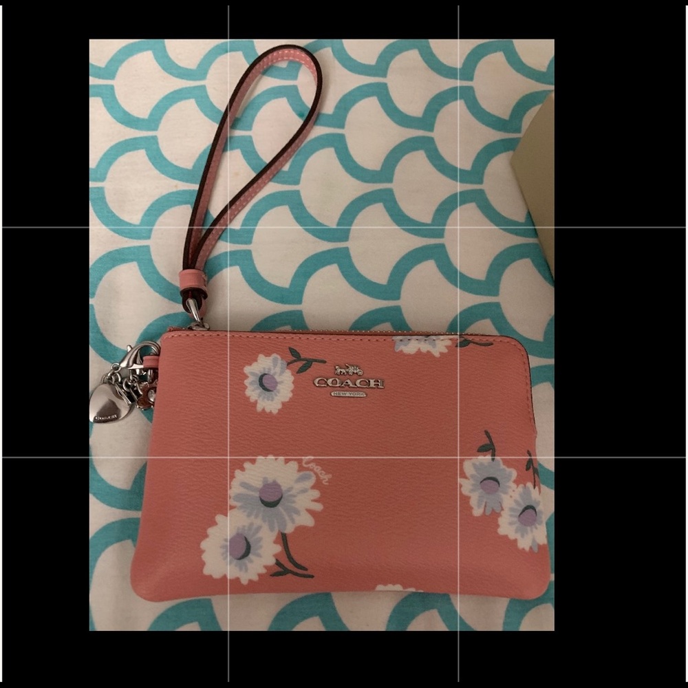 A cute and classy light pink coach wristlet perfect for you!